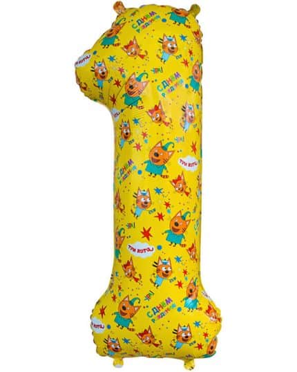 Шар Цифра Три Кота 86 см